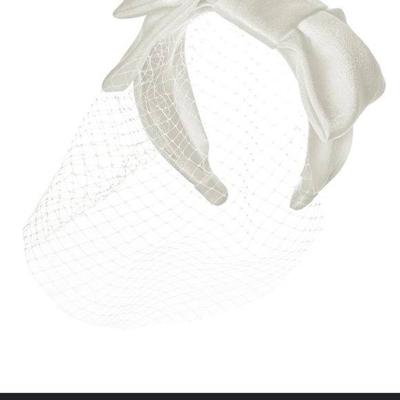 Womens vintage inspired rockabilly wedding/bachelorette veil headband NIB White - Picture 4 of 5